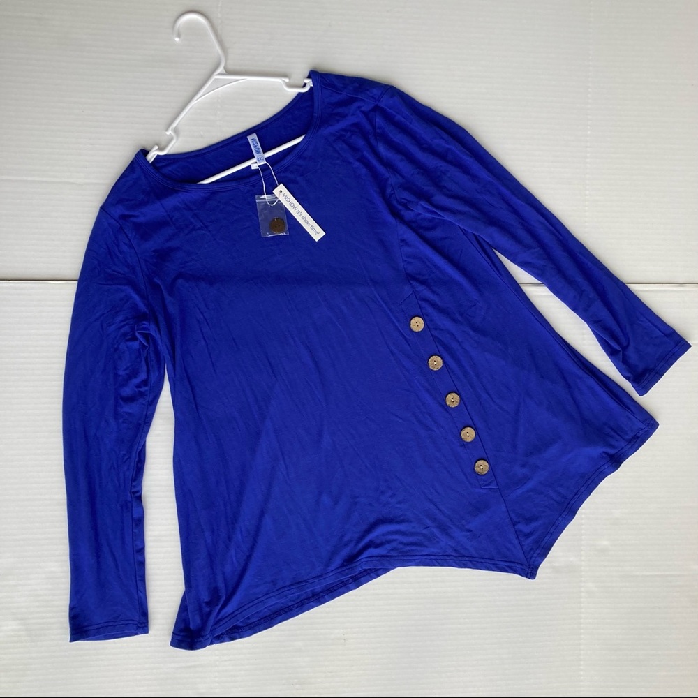 Knitwear Asymmetry Tunic  blouse VIISHOW -Size 2XL -Rayon -Spandex